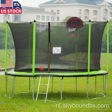 12ft rond achtertuin trampoline met behuizing